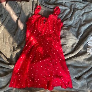 NEW WITH TAGS red floral Nasty Gal dress